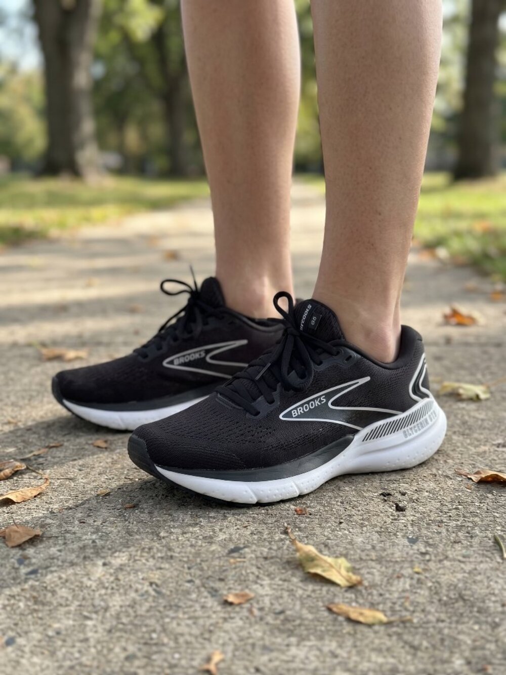 Brooks Glycerin 21 GTS Black Mesh Running Shoes Support
